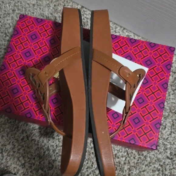 Tory Burch Miller Cloud Cal LEATHER AGED CARMELLO SIZE 8